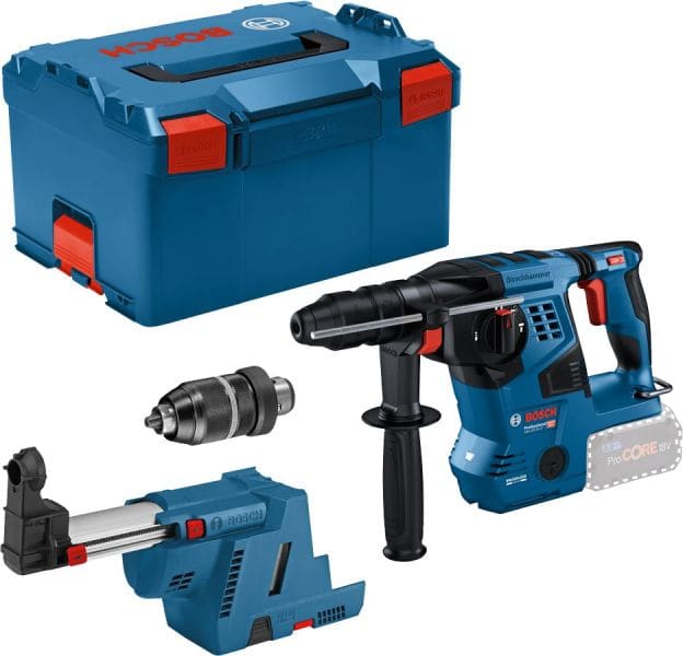 BOSCH WERKZEUG - Akku-Bohrhammer SDS+ 18V 3.3J+Staubabs. o. Akku/Ladeg L-BOXX