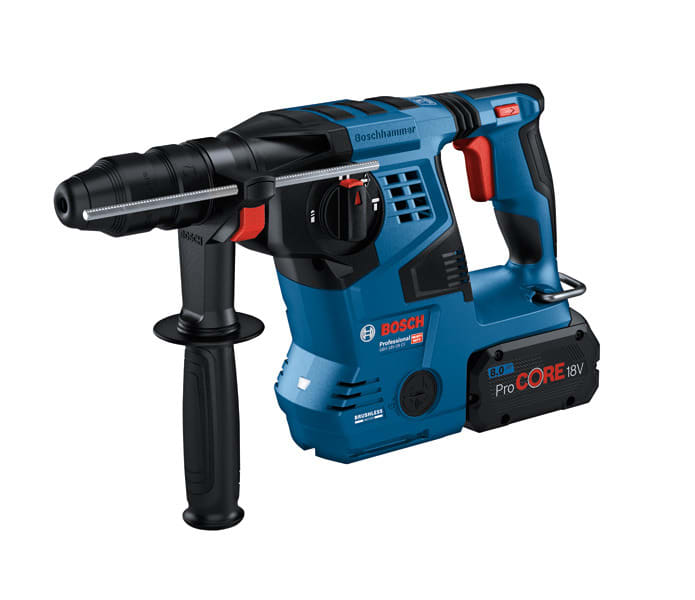 BOSCH WERKZEUG - Akku-Bohrhammer SDS+ 18V 3.3J komp.Staubabs. o. Akku/Ladeg L-BOXX