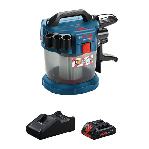 BOSCH WERKZEUG - Akku-Nass-/Trockensauger 18V 6L Staubklasse L 4.7kg+ 1x4Ah Akku + Ladeger.