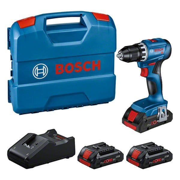 BOSCH WERKZEUG - Profi-Set Akku-Bohrschrauber 18V BL 21/45Nm + 3x4Ah + Ladeger. + L-Case