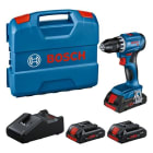 BOSCH WERKZEUG - Profi-Set Akku-Bohrschrauber 18V BL 21/45Nm + 3x4Ah + Ladeger. + L-Case