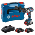 BOSCH WERKZEUG - Profi-Set Akku-Bohrschrauber 18V BL 47/85/110Nm + 3x4Ah + Ladeger. L-Boxx