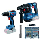BOSCH WERKZEUG - Profi-Set GSR18V-65 solo+GBH18V-22 solo+ACC Sets+Karton