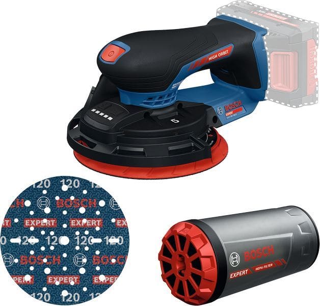 BOSCH EXPERT - Exzenterschleifer Akku 18V DM:150mm Exzentrizität:2.5mm o.Akku/Ladeg Kart.