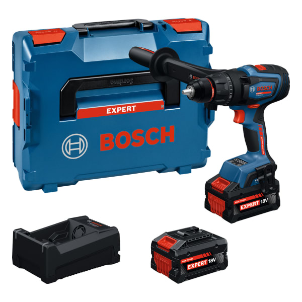 BOSCH EXPERT - Akku-Schlagbohrschrauber 18V 84/100/150Nm +2x8Ah +Ladeger. L-Boxx