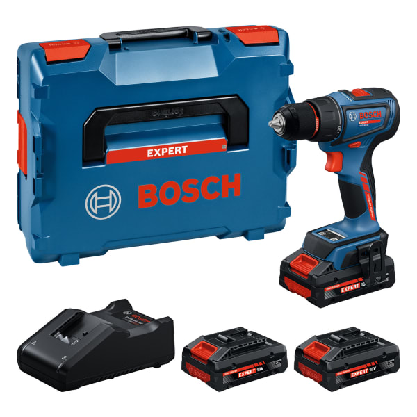BOSCH EXPERT - Akku-Bohrschrauber 18V 36/65Nm +3x4Ah +Ladeger. L-Boxx