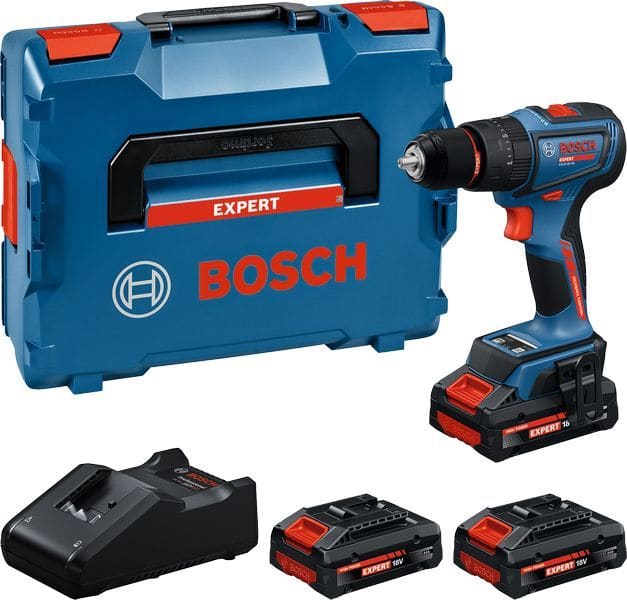 BOSCH EXPERT - Akku-Schlagbohrschrauber 18V 36/65Nm +3x4Ah +Ladeger. L-Boxx