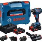 BOSCH EXPERT - Akku-Bohrschrauber 18V 36/65Nm +4Aufs. +2x4Ah +Ladeger. L-Boxx