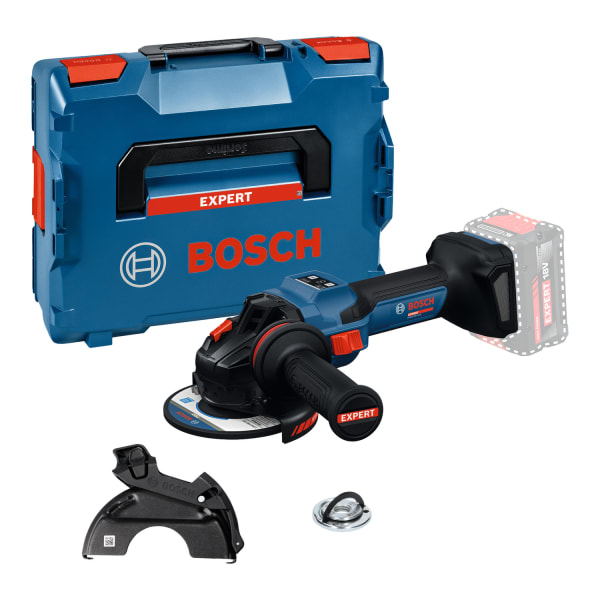 BOSCH EXPERT - Akku-Winkelschleifer 18V DM:125mm M14 o.Akku/Ladeger. L-Boxx