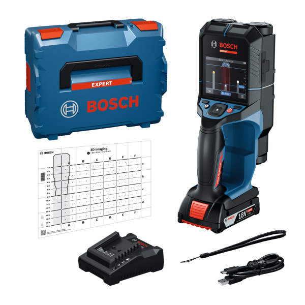 BOSCH EXPERT - Ortungsgerät 18V IP5X +1x2Ah +Ladeger. L-Boxx