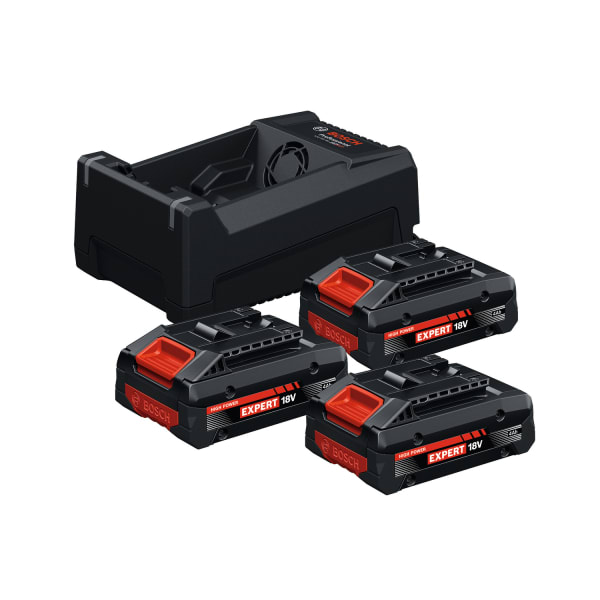 BOSCH EXPERT - Starter Set: GAL12V/18V-80 + 3x EXBA18V-40