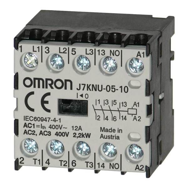 OMRON - Mikroschütz, 3-polig (NO) + 1NO, 2.2 kW, 12A AC1