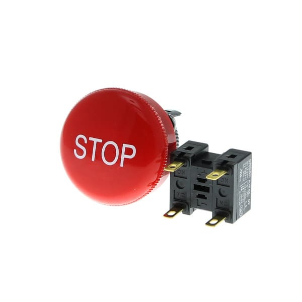 OMRON - Not-Halt-Taster Komplettgerät unbeleuchtet, 2 Öffner