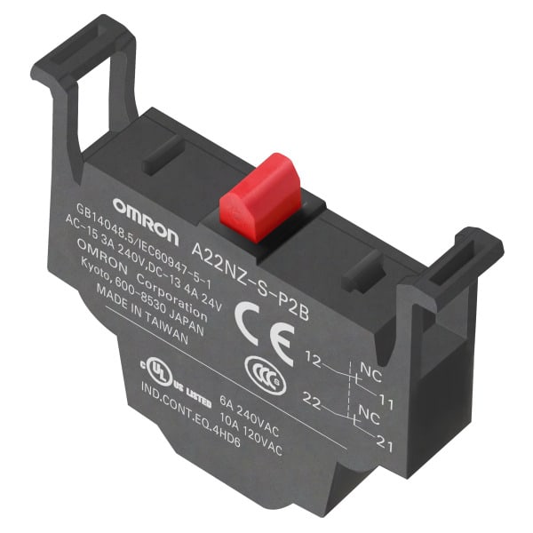 OMRON - A22N Kontaktblock, 1 Öffner, Push-In Plus Technologie