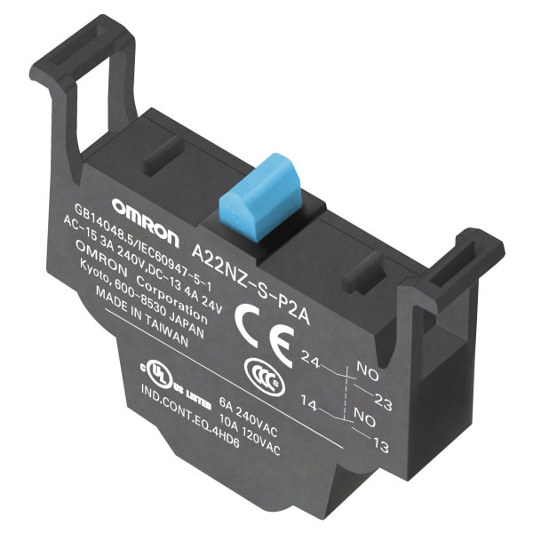 OMRON - A22N Kontaktblock, 1 Schließer, Push-In Plus Technologie