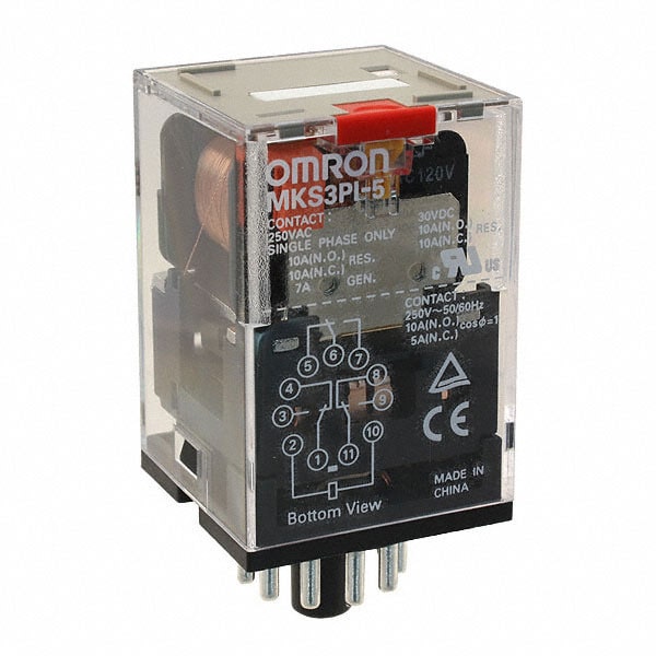 OMRON - 3 W, 10A, mech. Schaltstellungsanzeige, feststellbare Prüft.