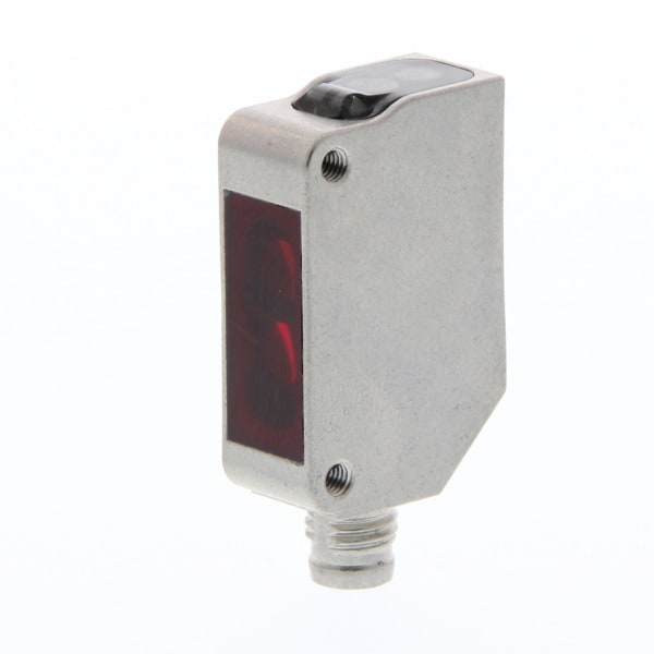 OMRON - Reflexionslichttaster, Kub.Edelst., Hg.ausbl.,Sn:0,1m, St.M8