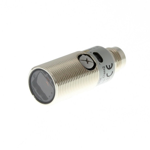 OMRON - Reflexlichtschranke, IR, M18 met., Sn:0,5m,M8 St.,retrorefl.