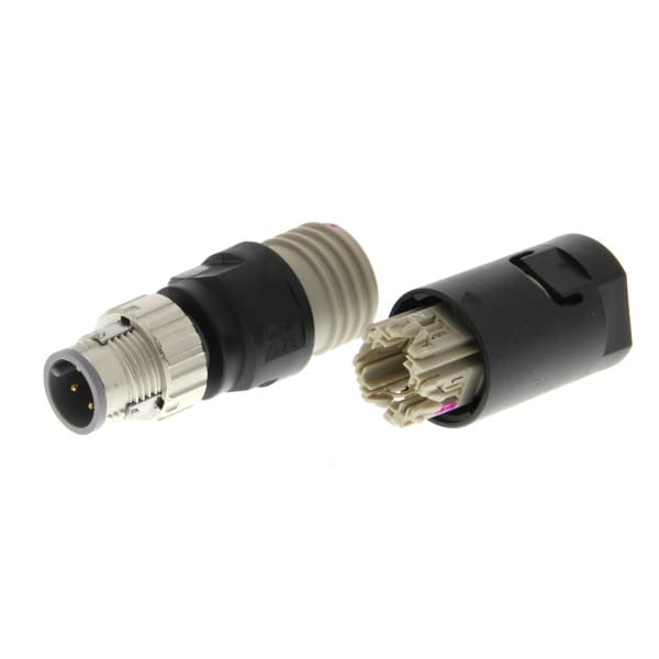 OMRON - Sensor-Steckverbinder, Stecker, M12, PVC, 4-polig, gerade, ICD-Verbindung