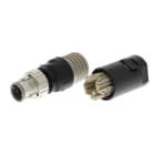 OMRON - Sensor-Steckverbinder, Stecker, M12, PVC, 4-polig, gerade, ICD-Verbindung