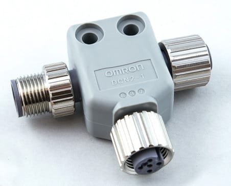 OMRON - DeviceNet-T-Stück mit einem M12 Stecker und zwei M12 Kuppl.