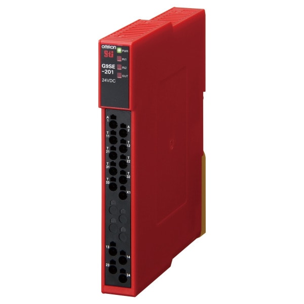 OMRON - Sicherheitsrelais, 24 V DC, 2 Sicherheitsausgänge 5 A max., PNP-Hilfsausg, 24VDC