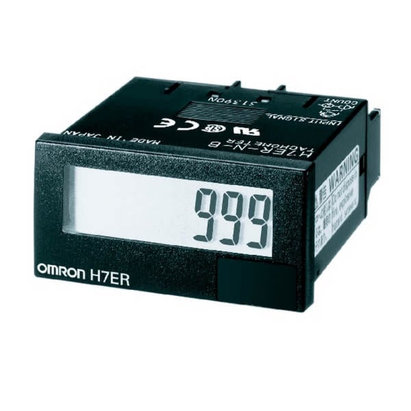 OMRON - LCD-Drehzahlmesser, 48x24mm, grau, o. Hilfsspannung