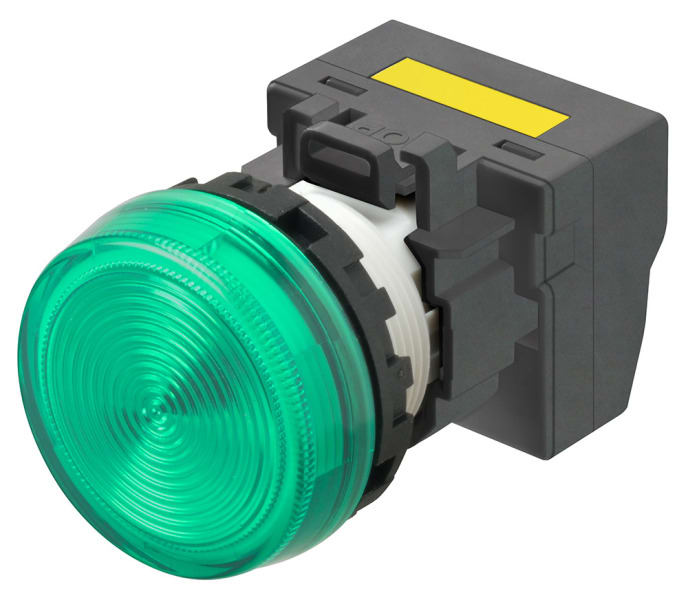 OMRON - Anzeige M22N, Kunststoff flach, grün, grün, 110 V, Push-in Klemme