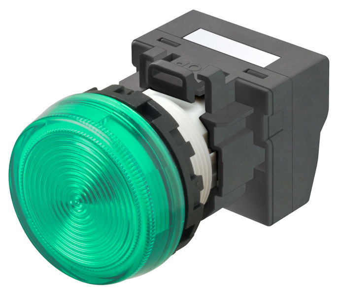 OMRON - Anzeige M22N, Kunststoff flach, grün, grün, 6 VDC, Push-in Klemme