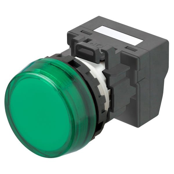 OMRON - Leuchtmelder M22N, Kunststoff, Flach, Grün, 24V, Push-In