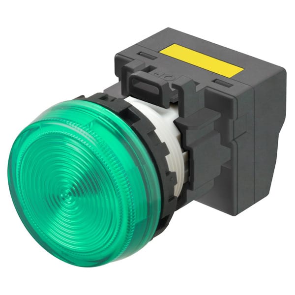 OMRON - Leuchtmelder M22N, Kunststoff, Flach, Grün, 220/230/240 VAC