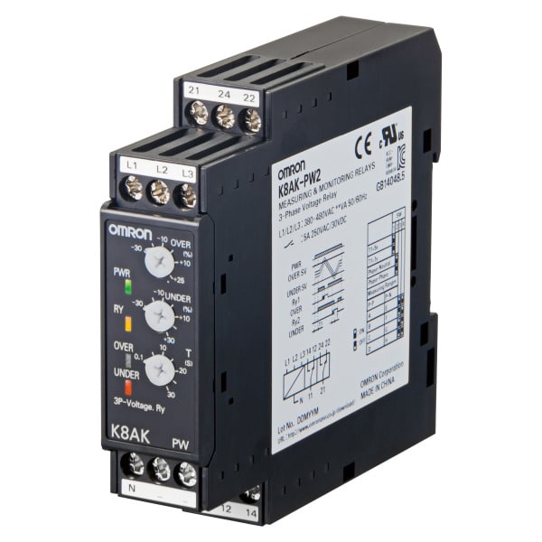 OMRON - 3-Ph.-Überwachung: Über- / Unterspannung