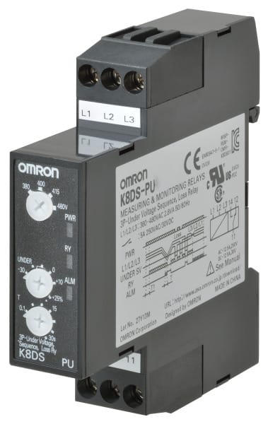OMRON - Überwachungsrelais 17.5mm, Unterspannung, Phasenlage
