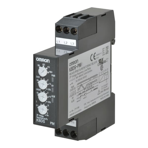 OMRON - Überwachungsrelais - 17,5mm -Über-/Unterspannung, Phasenlage