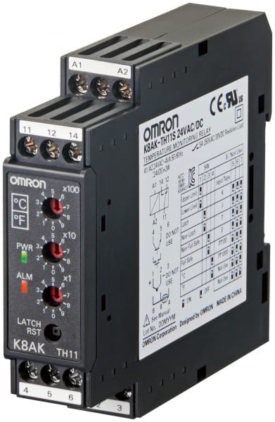 OMRON - Temperaturüberwachung: 0..999°C/F, PT 100, PT1000, Thermoel.