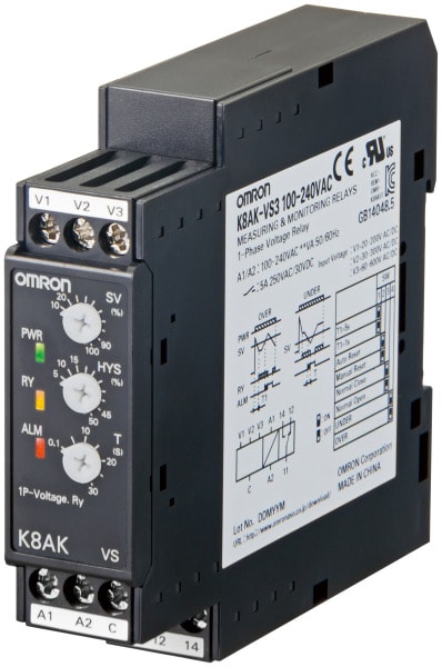 OMRON - 1-Ph.-Spannungsüberwachung: Über- oder Unterspannung