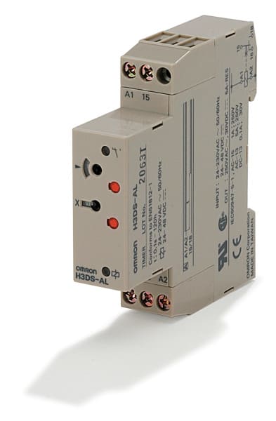 OMRON - Zeitrelais, ansprechverzögert, 24-230VAC/24-48VDC,1 Wechsler