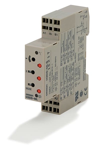 OMRON - Zeitrelais, 8 Zeitfunktionen, 24-230VAC/24-48VDC, 1 Wechsler