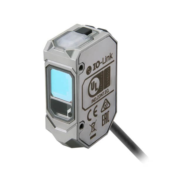 OMRON - Photoelectric sensor, rectangular housing, stainless steel, red laser class 1,