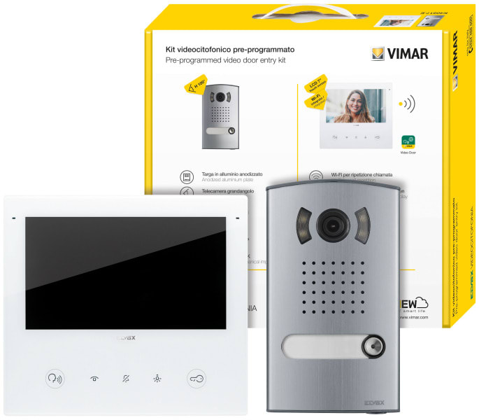 ELVOX - Freisprech-Videohaustelefon Kit für Einfamilienhäuser
