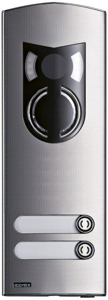 ELVOX - A/V-Frontplatte 2M IK10 2 Tasten Stahl