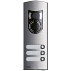 ELVOX - A/V-Frontplatte 2M IK10 3 Tasten Stahl