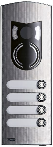 ELVOX - A/V-Frontplatte 2M IK10 4 Tasten Stahl