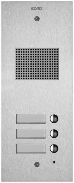 ELVOX - Abdeck.Steely 2F+ Audio 3-Taste edelstah