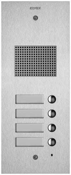 ELVOX - Abdeck.Steely 2F+ Audio 4-Taste edelstah