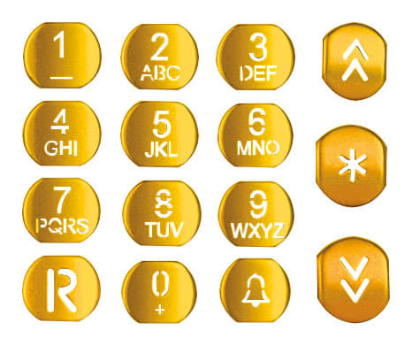 ELVOX - Gold-Taster-Satz Alphanum.Klingelt.