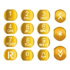 ELVOX - Gold-Taster-Satz Alphanum.Klingelt.