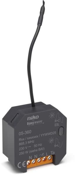 NIKO - Drahtloser Easywave Universal Dimmer (einpolig, ein Kanal)