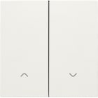 NIKO - Abdeckung für elektronischen Doppel Rollladenschalter, white