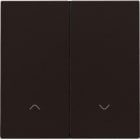 NIKO - Abdeckung für elektronischen Doppel Rollladenschalter, dark brown